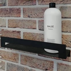 Sanflor Полка настенная с верхним бортом П22600 черный муар – фотография-1